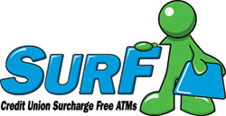 SURF Credit Union Surcharge Free ATMs Logo
